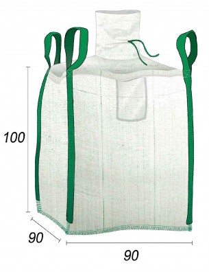 Flerbrugs-sække til byggeaffald — professionelle og private brugere — 90 x 90 x 100 cm