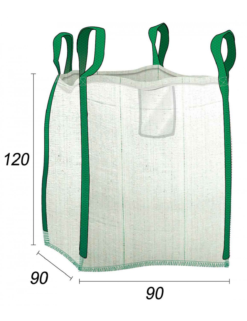 Big Bag - Forstærket havepose til flere anvendelser - 90X90X120