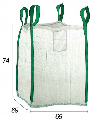 Byggepladssæk 0,5 ton - 300 liter - 65 x 65 x 70 cm