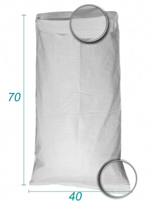 Lille bulkpose i hvid polypropylen 40x70