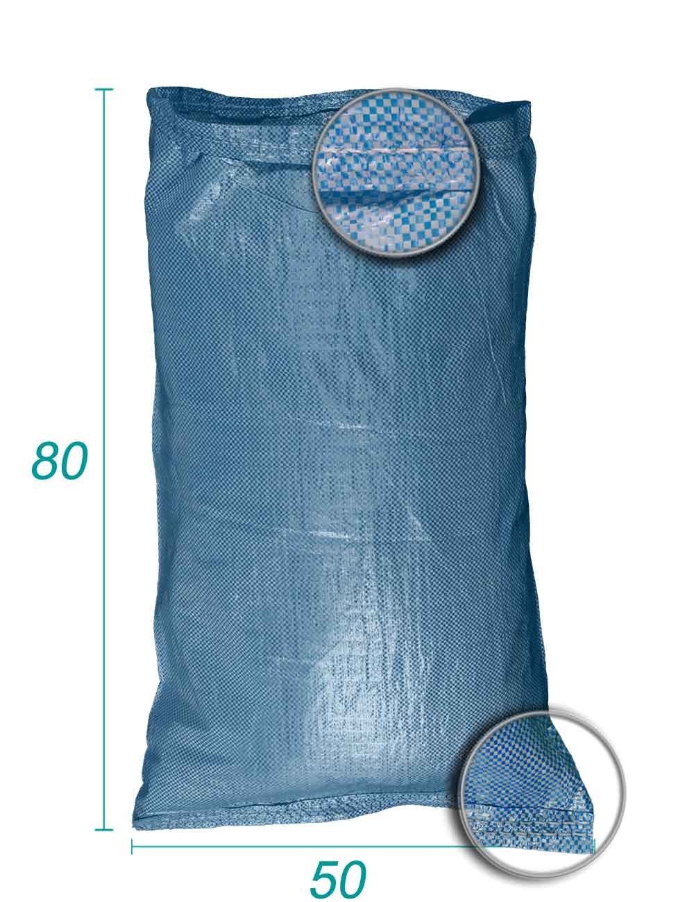 Bulkpose i polypropylen, blå 50 x 80