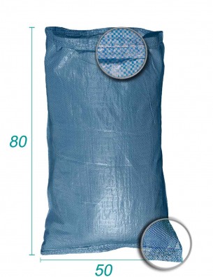 Bulkpose i polypropylen, blå 50 x 80