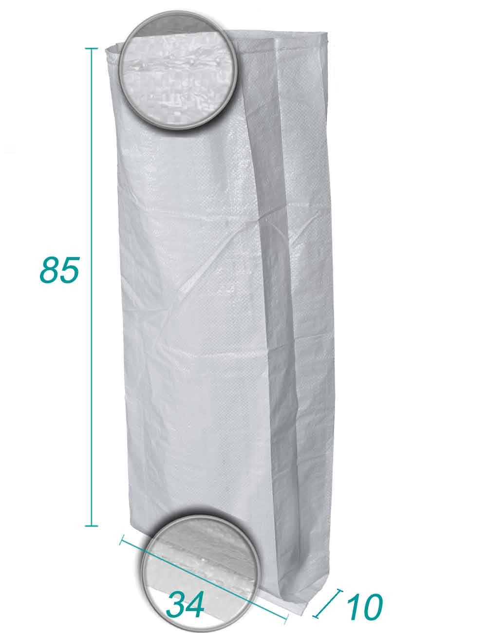 Vævede polypropylenposer med kile 34 x 85 x 10
