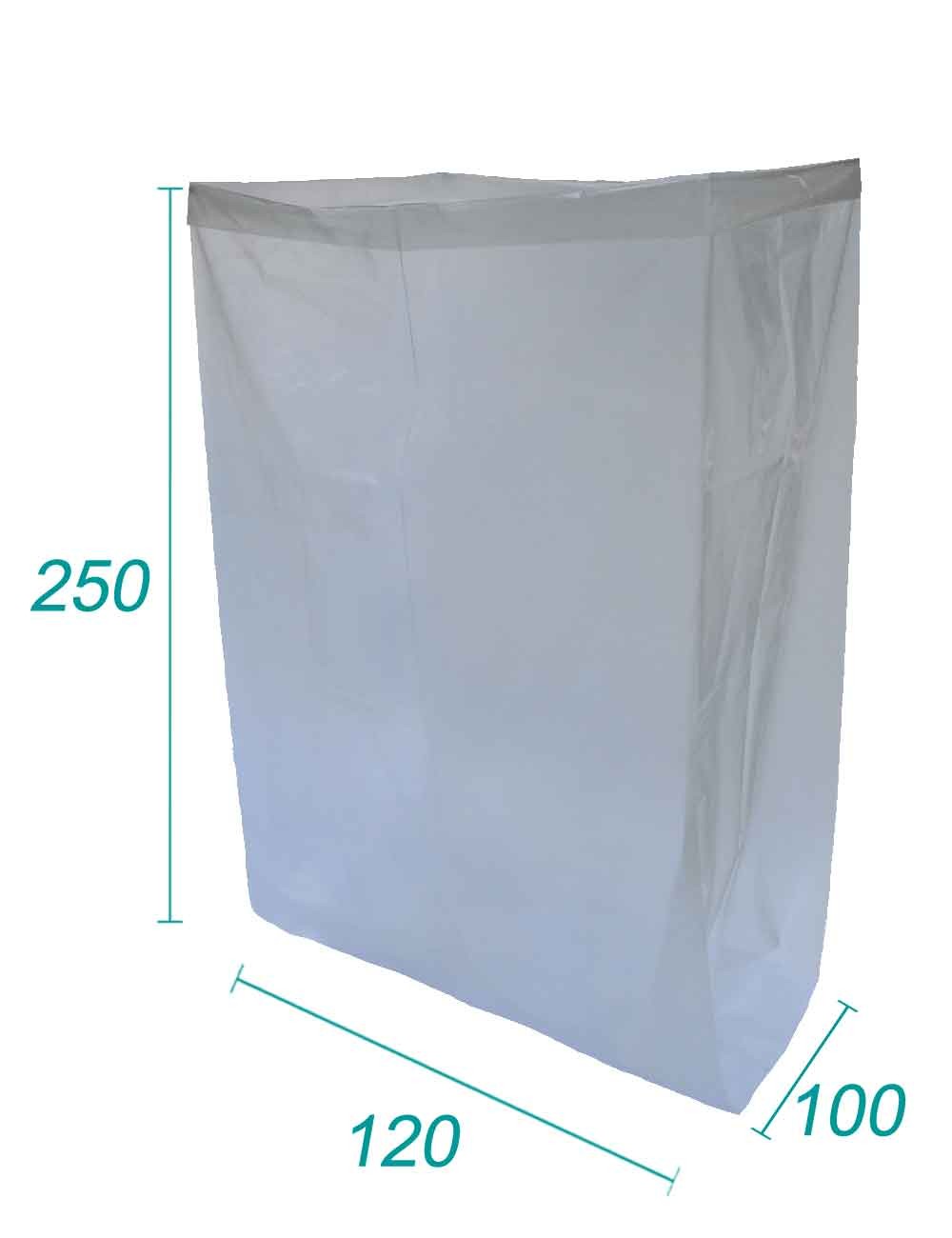 Gennemsigtig plastpose 70 µm 100X120X250