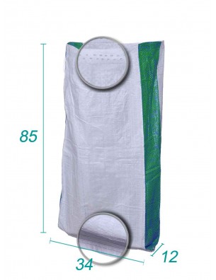 PP-pose med kile, grøn. Mål: 34 x 85 x 12 cm — 30 liter.