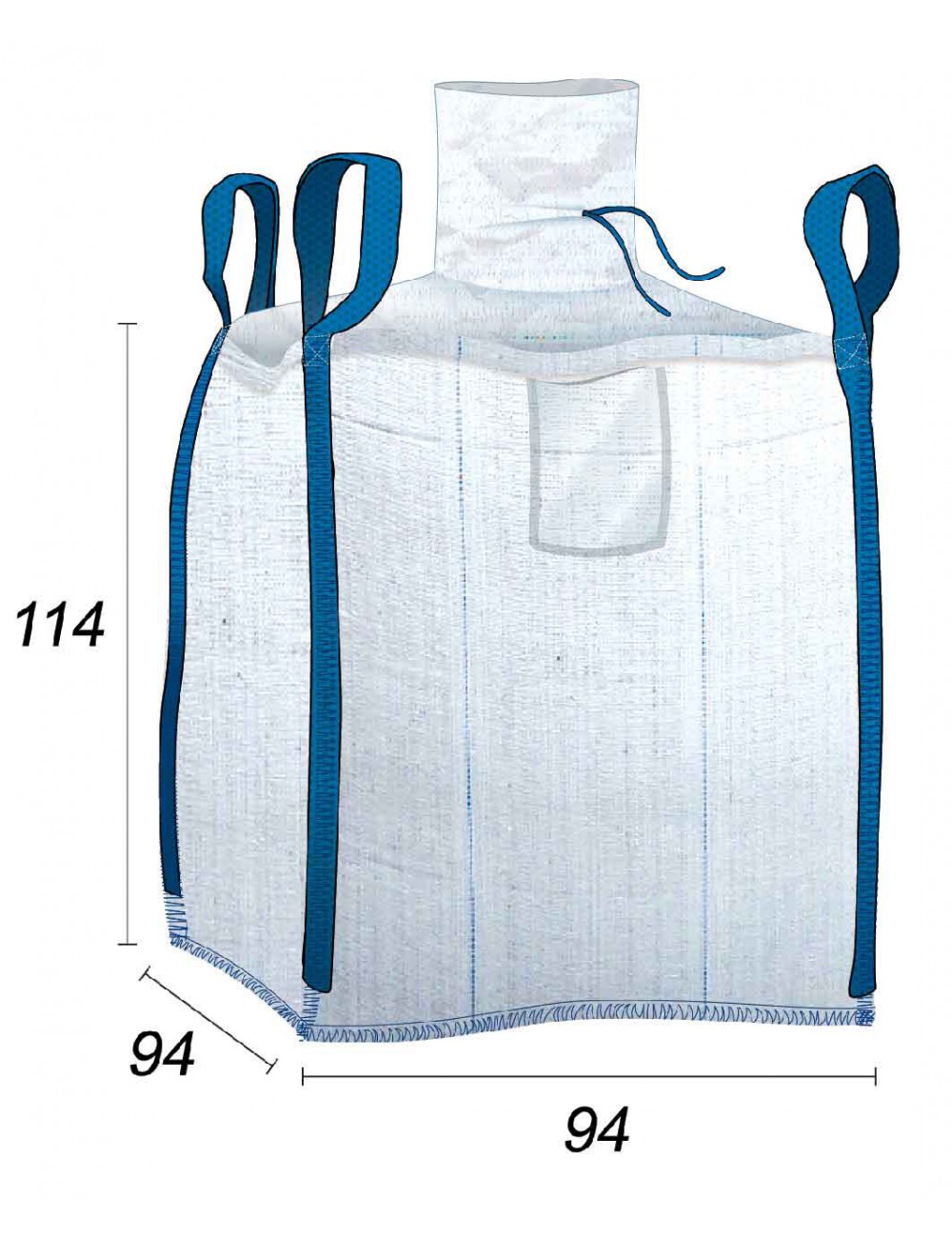 Lamineret BigBag med vandtætte sømme