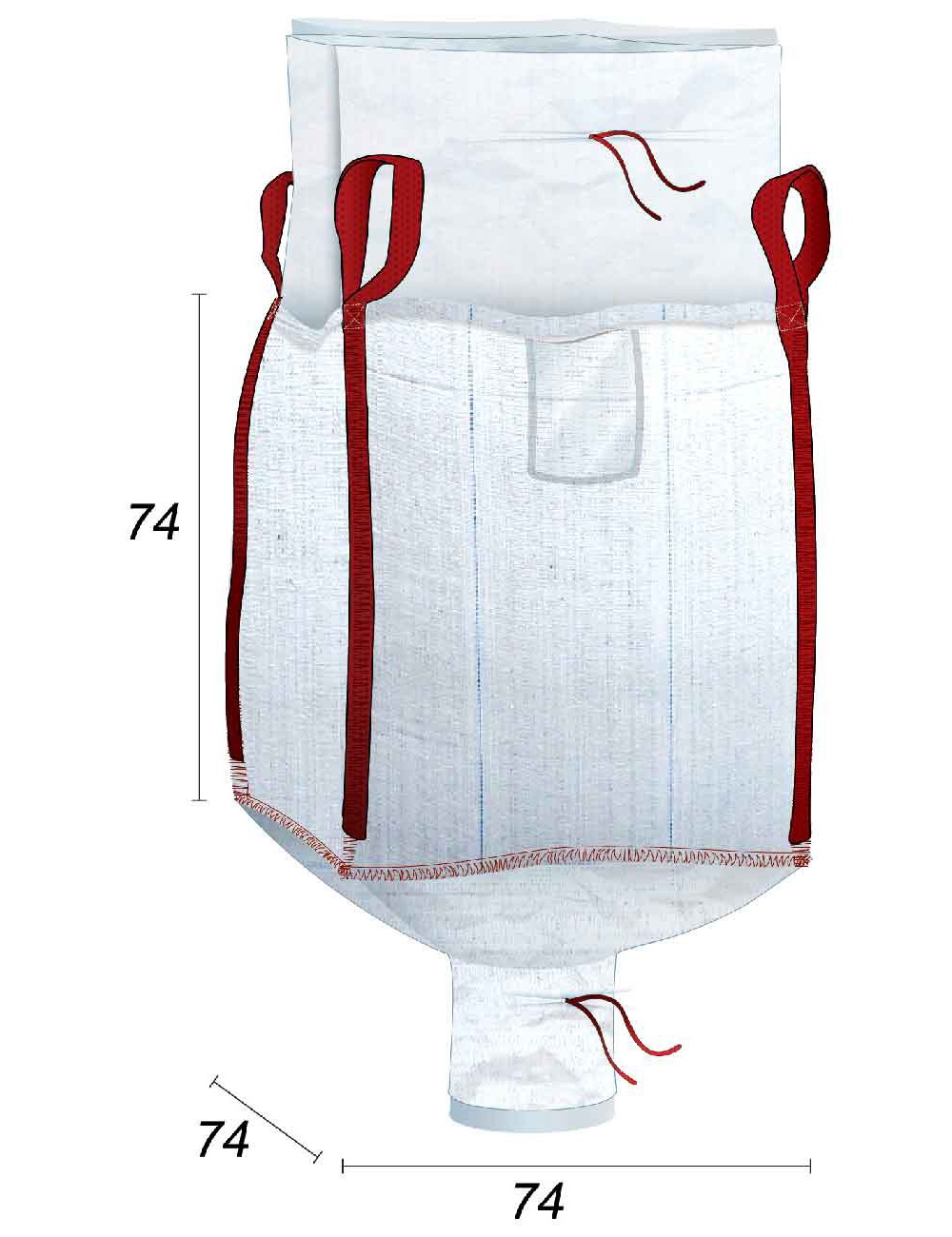 Big Bag med dobbeltvæg og indvendig PE-sæk.