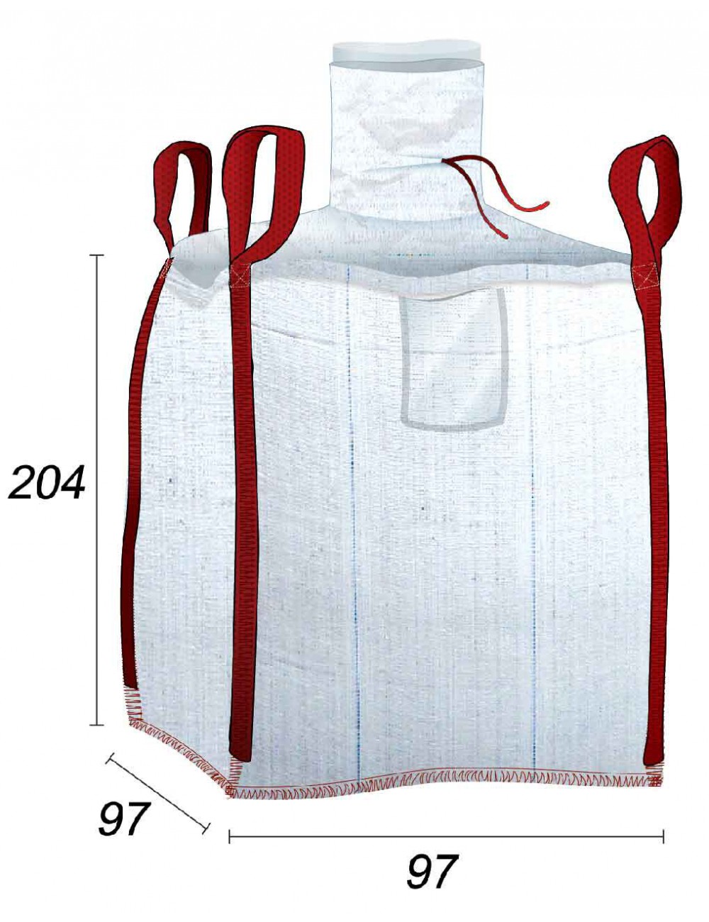 Big Bag foret med en indvendig PE-sæk