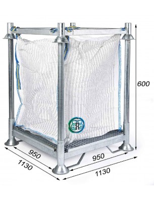 Støtteramme til Big Bag-filtrering, højde 60,0 cm