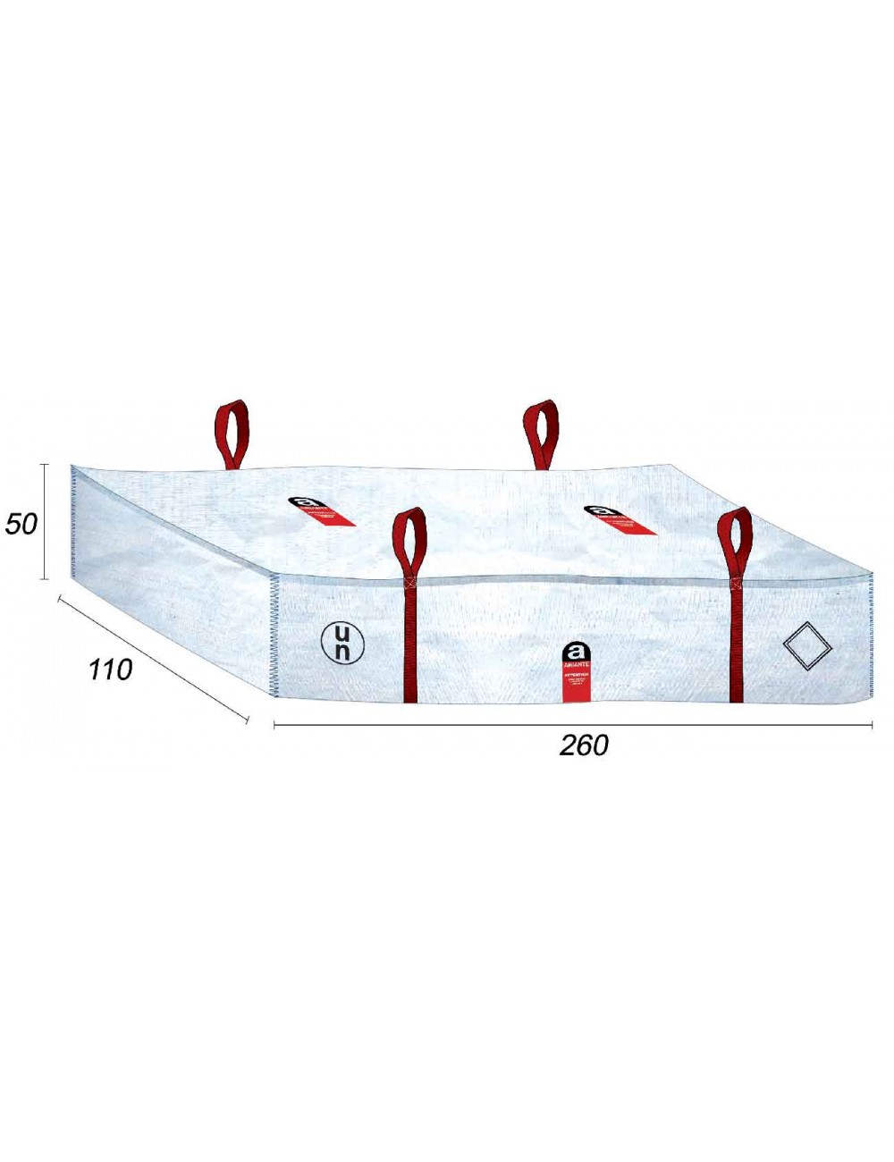 Deponeringspose: plade af asbestbundet fibrocement