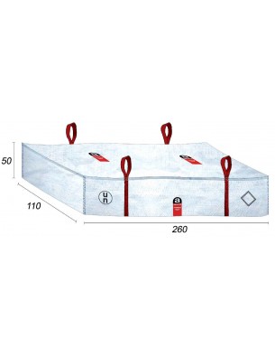Deponeringspose: plade af asbestbundet fibrocement