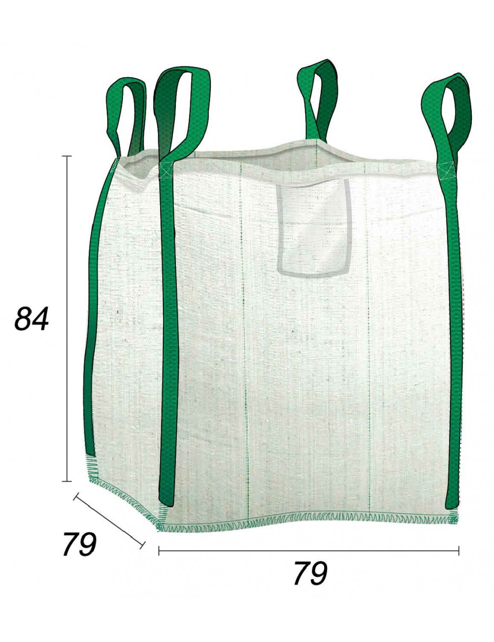 Sække til grønt affald 450 L – Ideel til private husholdninger - 75×75×80 cm